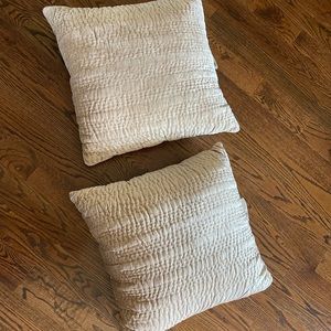 Textured Velvet Oversize Square Throw Pillows